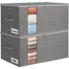 Punemi king size storage bag with 90L capacity for bulky bedding
