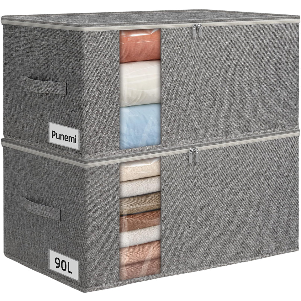 Punemi king size storage bag with 90L capacity for bulky bedding