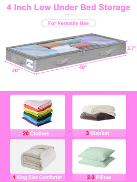 punemi low-profile 3.7-inch height fits under most beds.