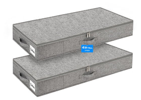 Punemi 4-inch under-bed storage keeps clothes neatly organized.