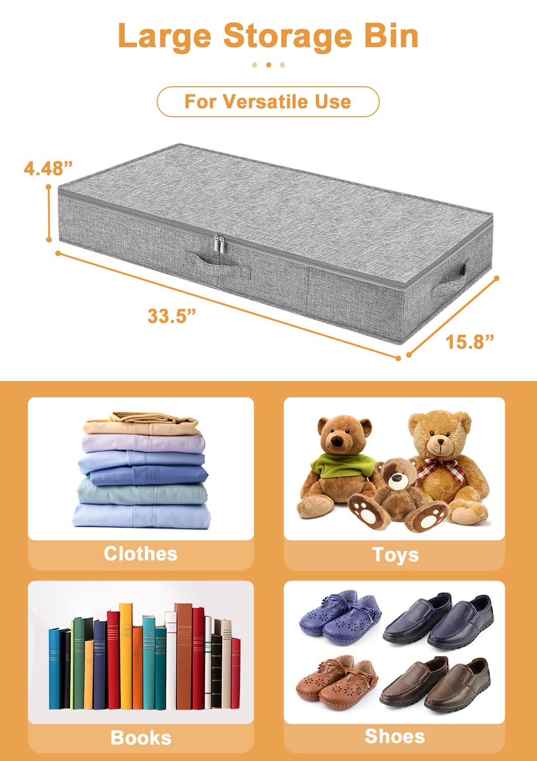 Punemi under-bed storage bin in dorm setup, ideal for college organization.