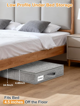 Punemi under-bed storage bin side and bottom detail, reinforced for lasting shape.