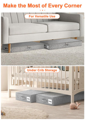 Punemi under-bed storage with sturdy sides maintaining shape