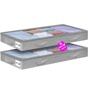 punemi under-bed storage bag with soft sides and side label pocket for easy organization.