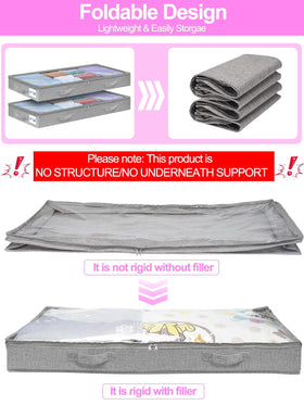 punemi under-bed storage with transparent lid keeps items visible while staying dust-free.