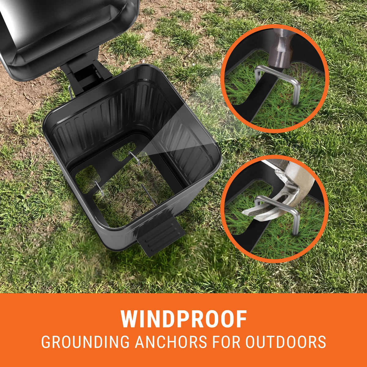 Pupzle rain and rust-proof metal body withstands outdoor conditions