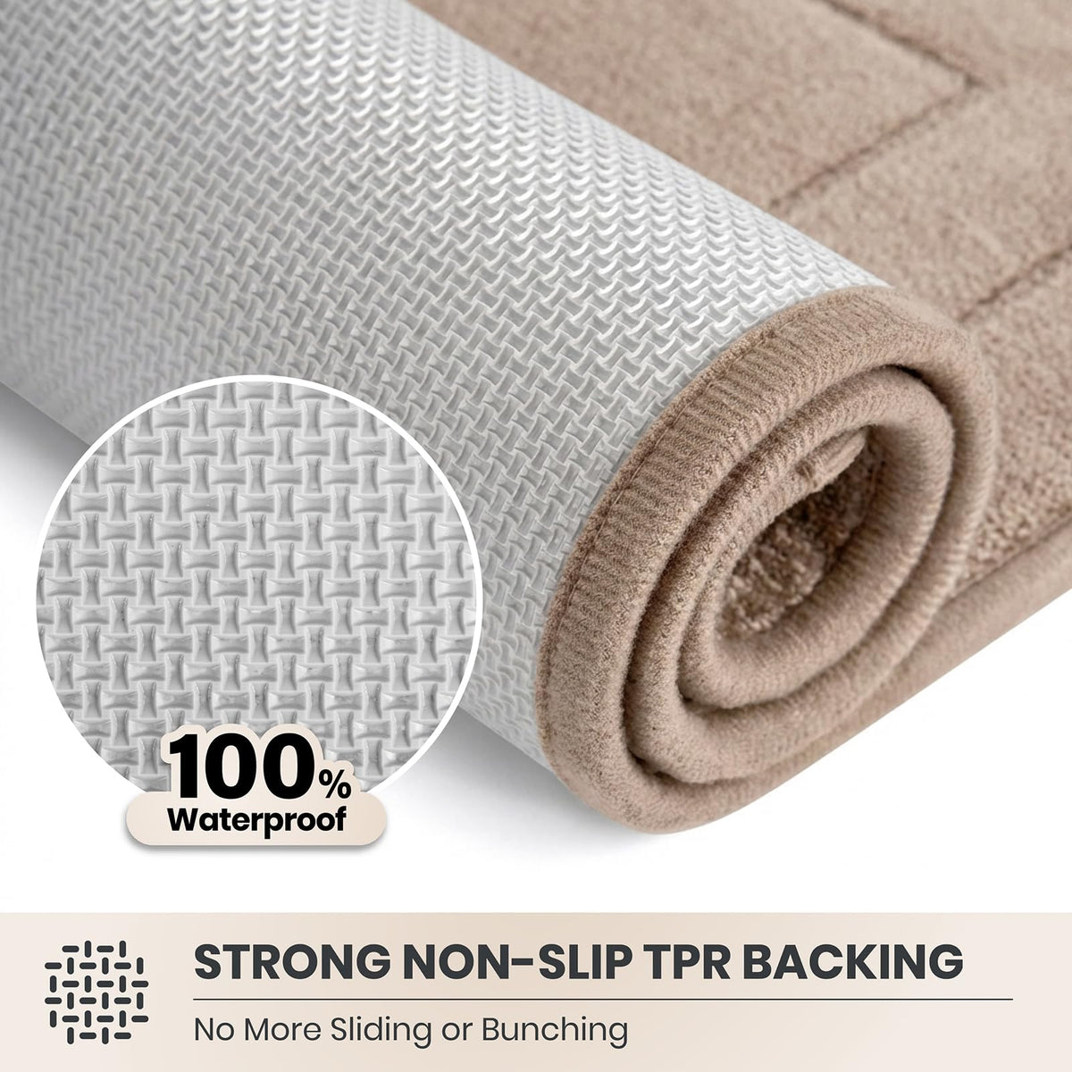 PURRUGS machine washable door mat easy cleaning and quick drying.
