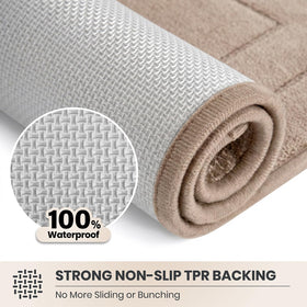 PURRUGS machine washable door mat easy cleaning and quick drying.