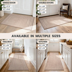 PURRUGS reinforced edges door mat resist fraying for long-lasting wear.