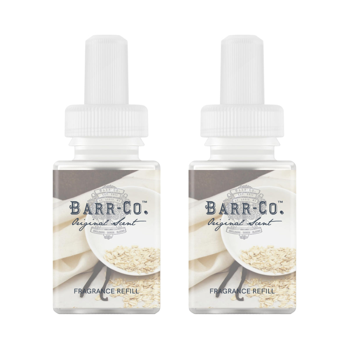 Pura Barr-Co original milk-oatmeal-vanilla refill creates a creamy, inviting aroma for cozy spaces.