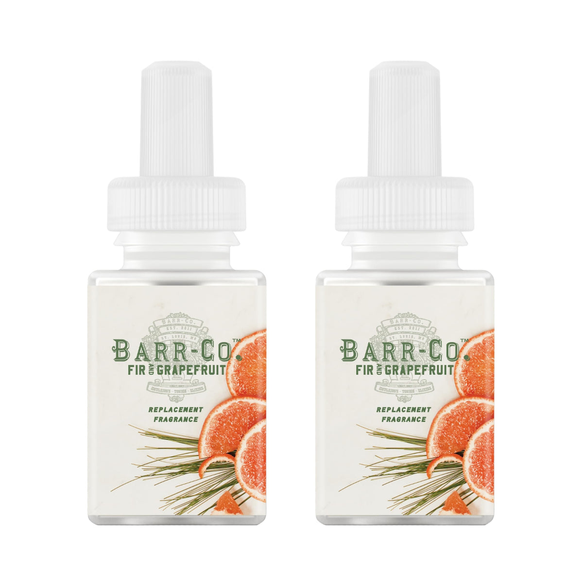 Pura Barr-Co refill with fir and grapefruit provides a fresh, long-lasting home scent.