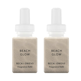 Pura Becki Owens Beach Glow diffuser setup for fresh living room ambience.