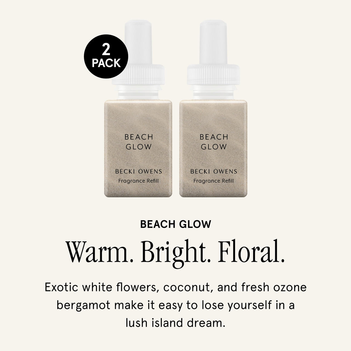 Pura Becki Owens Beach Glow refill pack for long-lasting fragrance in gatherings.