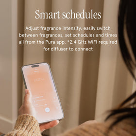 Pura brand story visual focusing on smart fragrance technology
