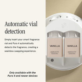 Pura chemical-free refill conveys a health-conscious home essential without harsh chemicals.