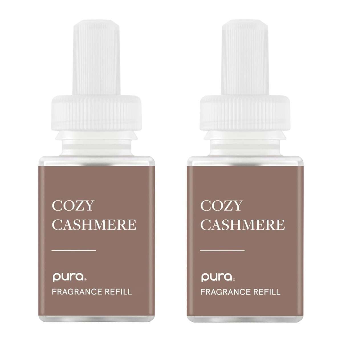 Pura Cozy Cashmere refill pack front view with long-lasting fragrance