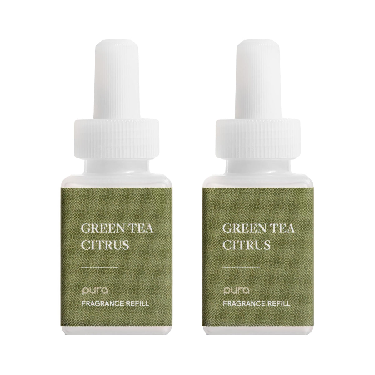 Pura Green Tea Citrus refill bottle delivers a fresh, uplifting aroma for any room.