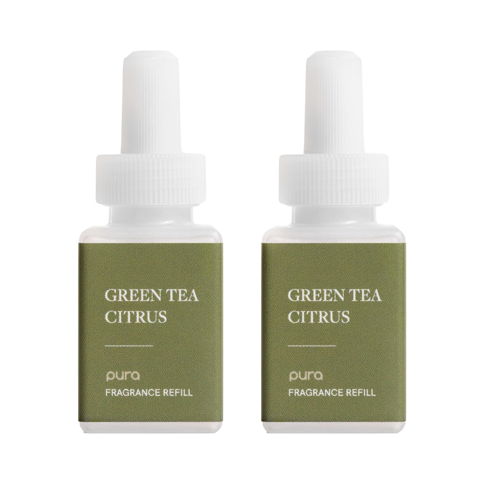 Pura Green Tea Citrus refill bottle delivers a fresh, uplifting aroma for any room.