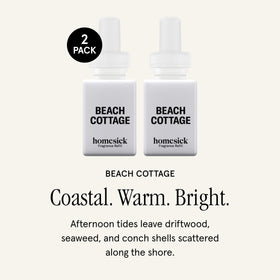 Pura Homesick Beach Cottage cap shows bergamot and sandalwood blend.