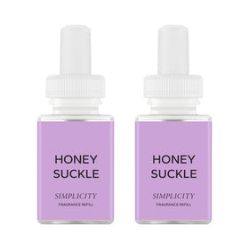 Pura Honeysuckle refill pack front view showing the two-pack packaging for fragrance renewal