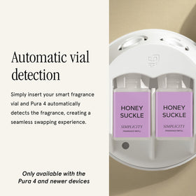 Pura Honeysuckle vanilla mandarin notes for a calming, uplifting mood
