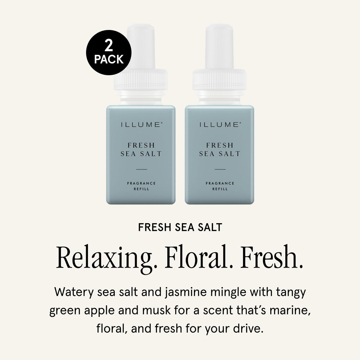 Pura Illume jasmine-watery-notes refill creates a fresh floral ambience.