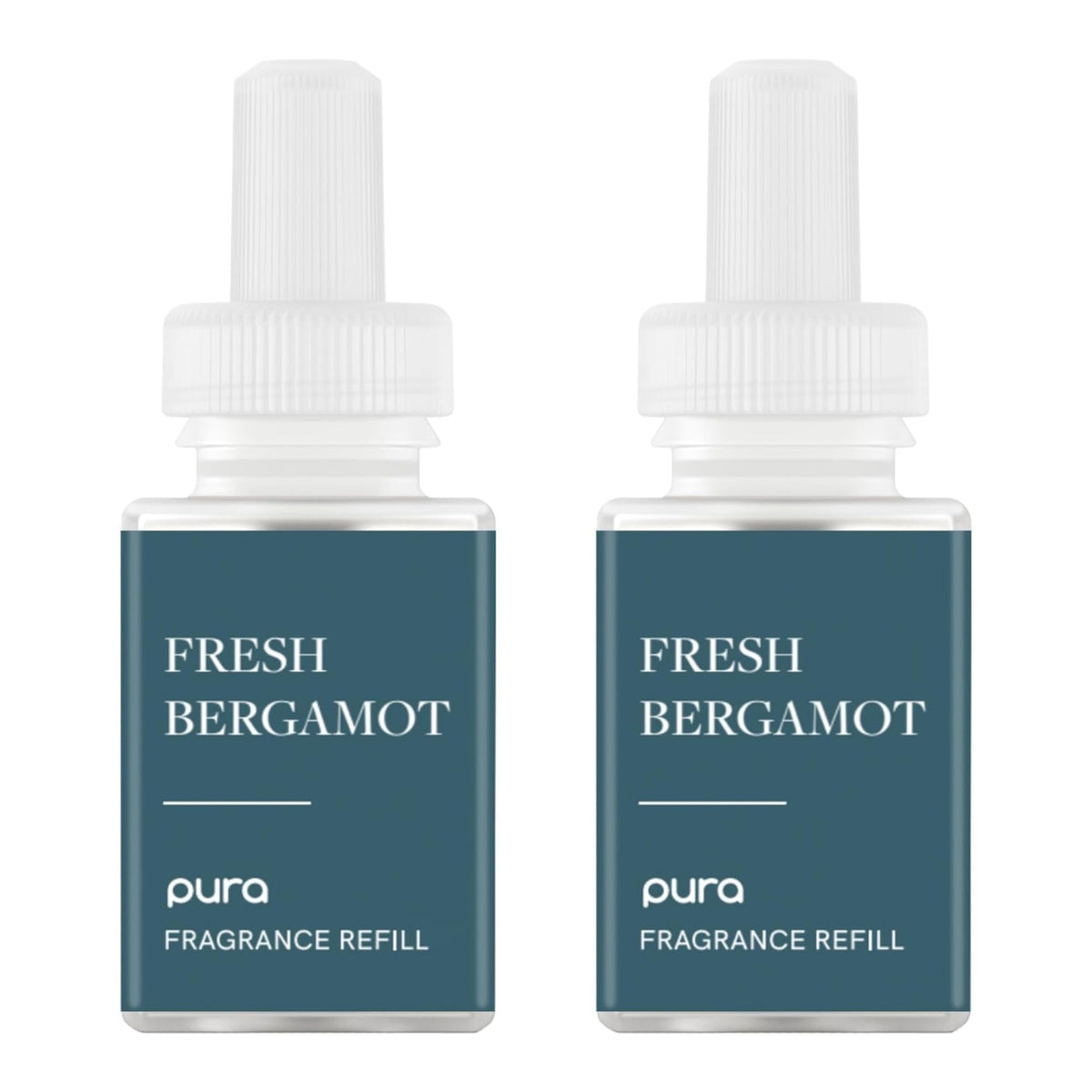 Pura Malodor Scent Refills bergamot bottle close-up for refreshing bathroom odor control