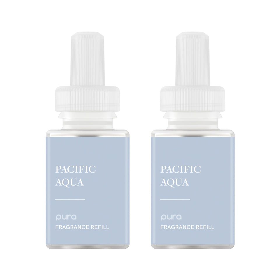 Pura Pacific Aqua refill pack front view highlighting premium packaging