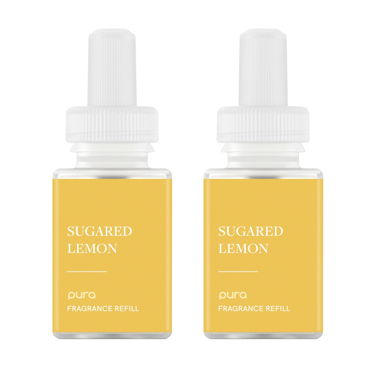 Pura Scent Refills Sugared Lemon bottle for a bright, long-lasting home aroma.