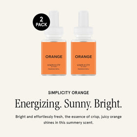 Pura Simplicity orange refill in diffuser demonstrates seamless scent swap