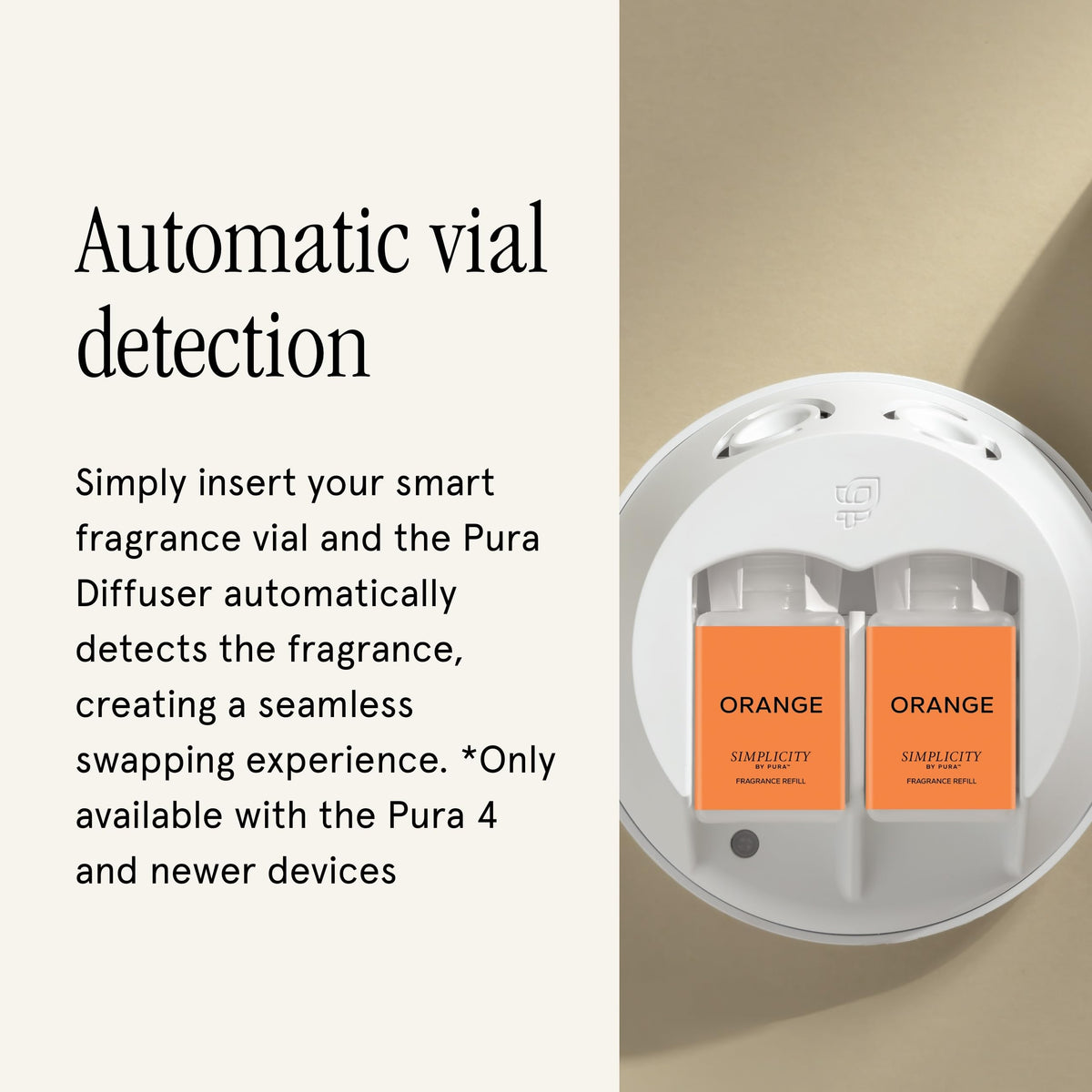 Pura Simplicity orange refill provides long-lasting fragrance for any room
