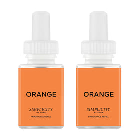 Pura Simplicity orange refill packaging for premium fragrance