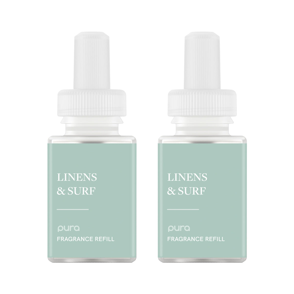 Pura Smart Home Scent Refill Linen 2-pack adds a fresh laundry-like fragrance.