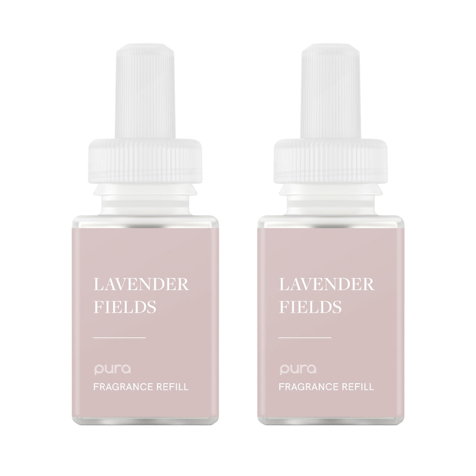 Pura Simply Lavender refill bottle enhances room fragrance for living spaces.