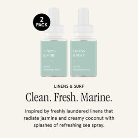 Pura Smart Home Scent Refill Surf 2-pack adds ocean breeze notes to spaces.