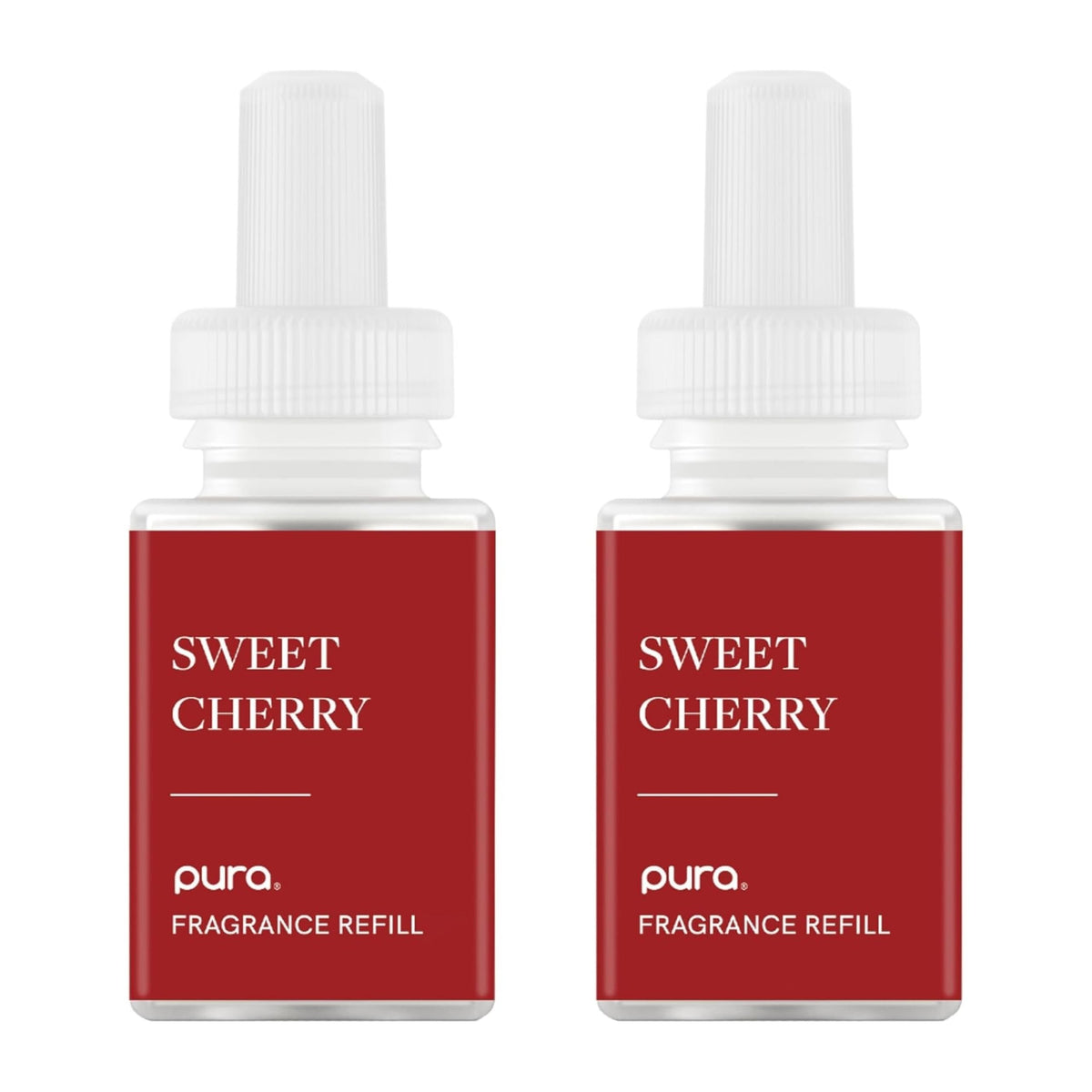 Pura Sweet Cherry refill front view showing vibrant fragrance for home use