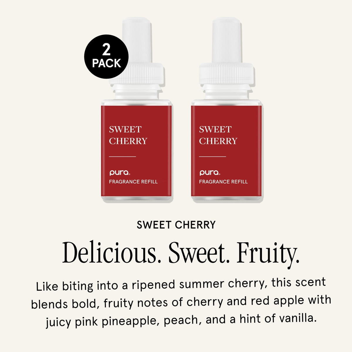 Pura Sweet Cherry refill pack 2 for extended room fragrance