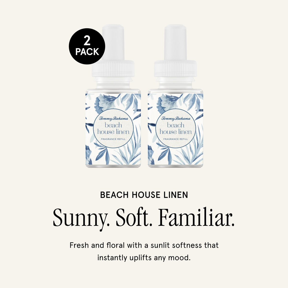 Pura Tommy Bahama refill with white florals for a light, uplifting atmosphere