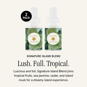 Tommy Bahama room fragrance packaging shows premium refills for easy swap
