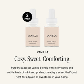 Pura vanilla aroma notes display layered scents for a rich experience.