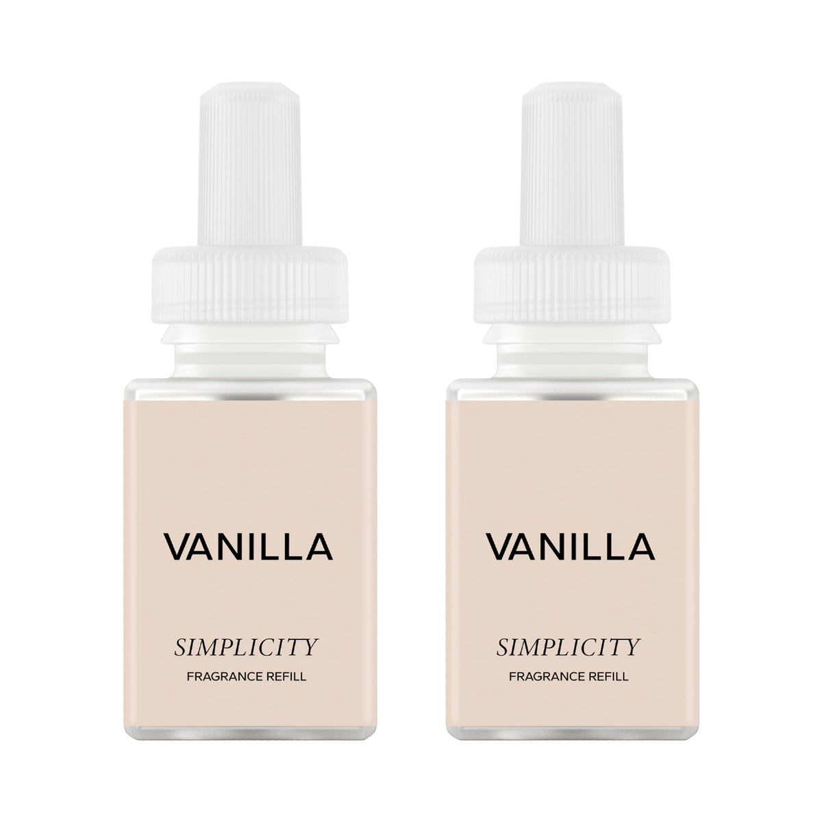 Pura vanilla diffuser refill two-pack shown for lasting luxury fragrance in your home.