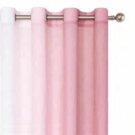 Purainbow grommet top curtains fit standard rods with rust resistant hardware.