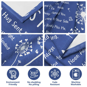 Purdicra bereavement gift blanket blue ideal for funerals or memorial services