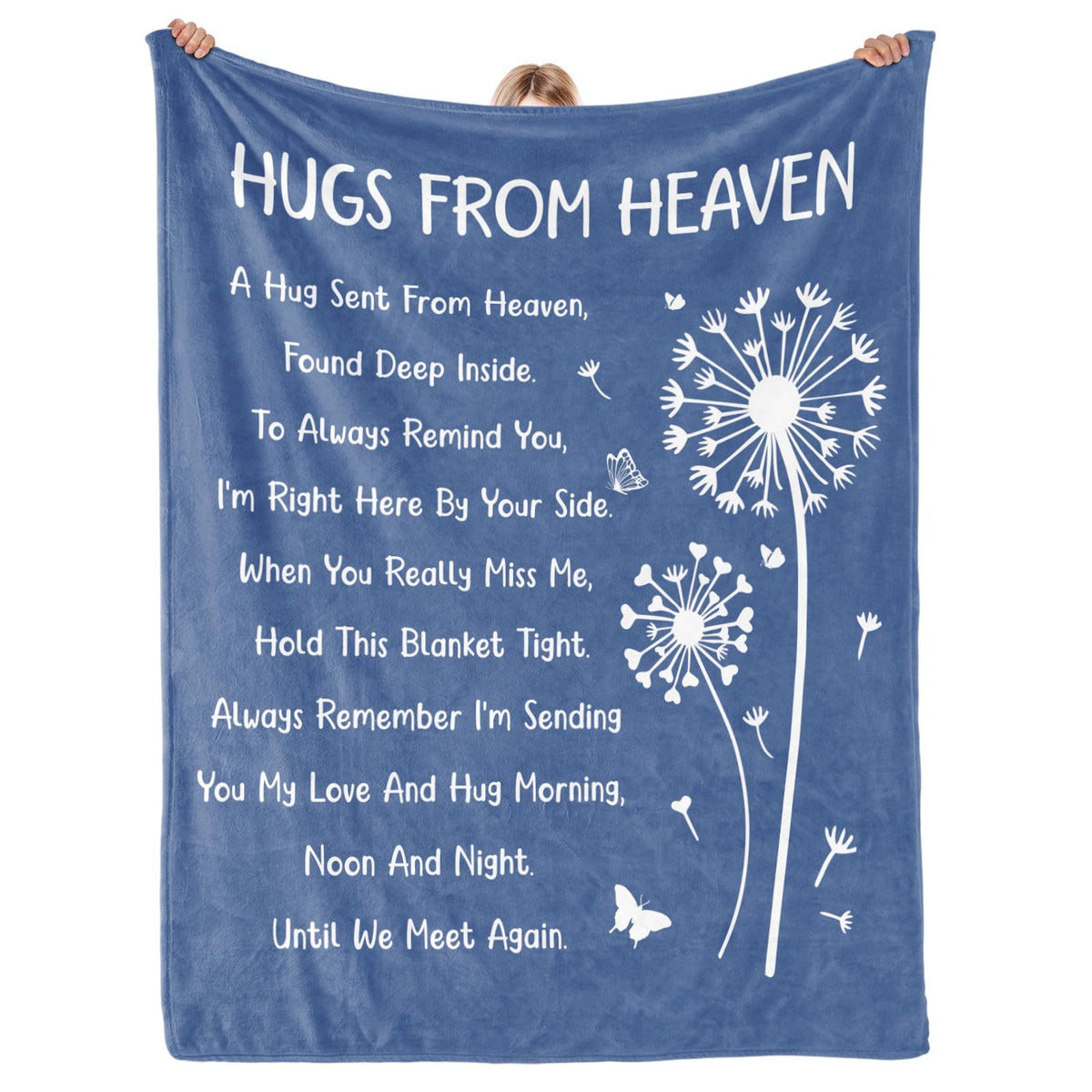 Purdicra memorial blanket in soft grey blue for comforting moments of remembrance