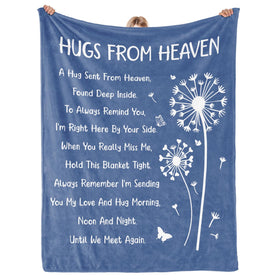 Purdicra memorial blanket in soft grey blue for comforting moments of remembrance