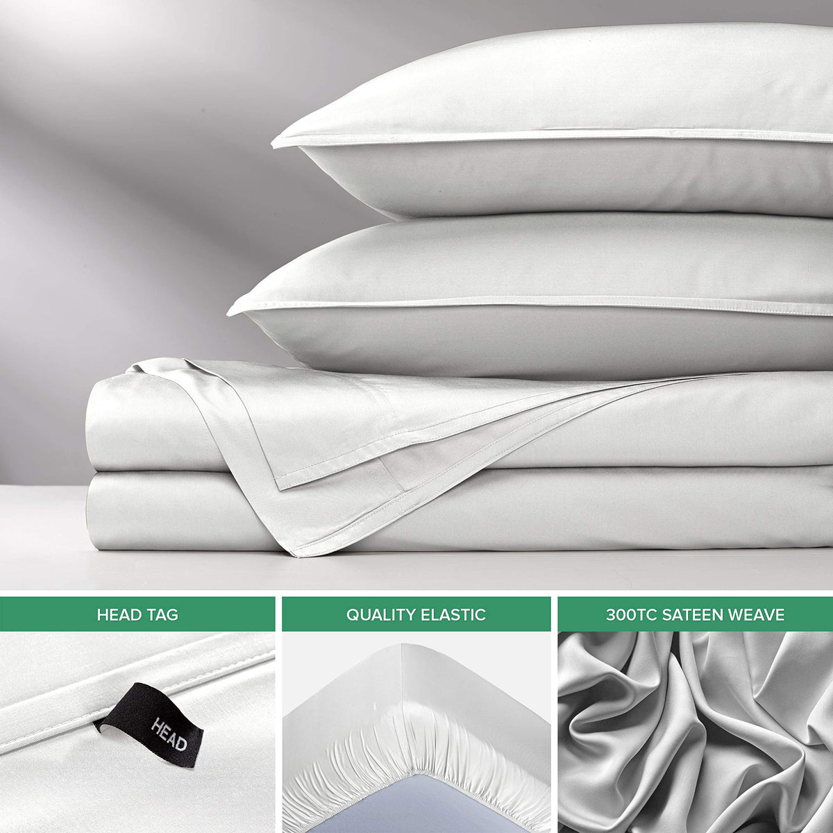 Pure Bamboo 300 thread count sateen weave feels soft and smooth.