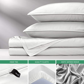 Pure Bamboo California King sheets 300-thread-count sateen weave for smooth feel