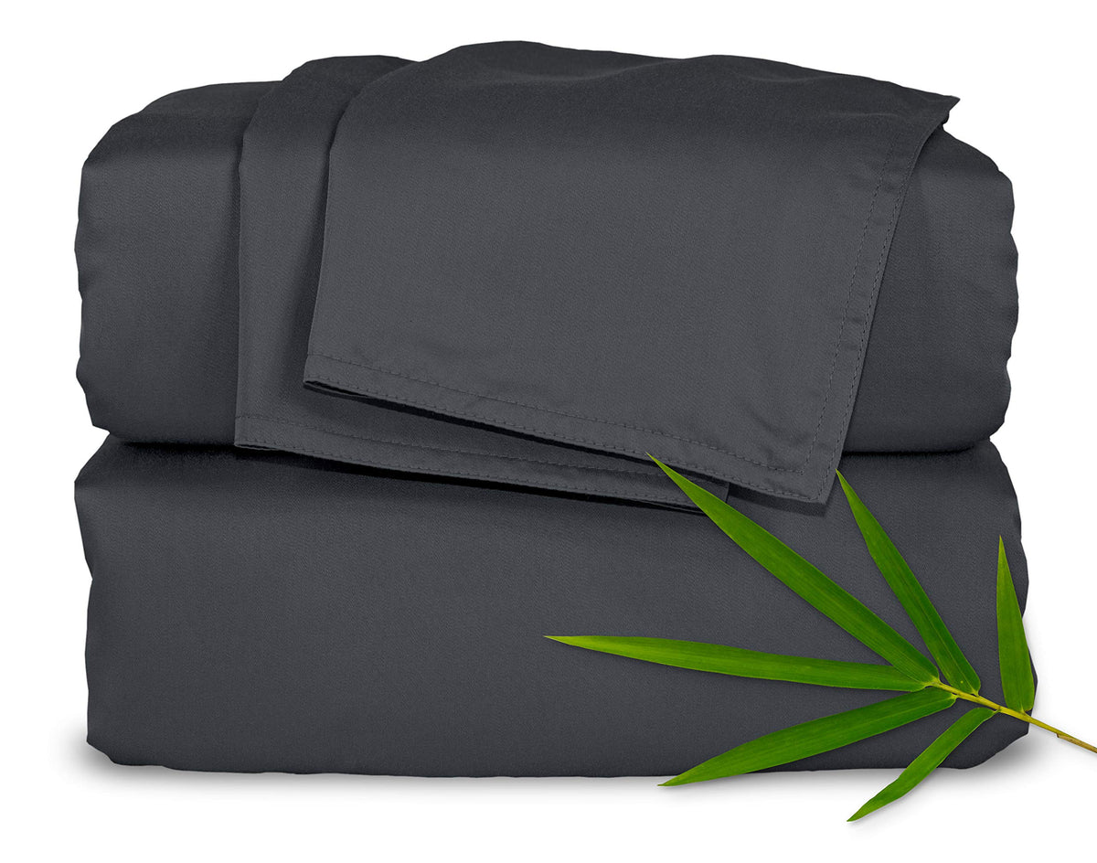 Pure Bamboo full charcoal sheets show silky-soft, breathable comfort for restful nights.