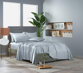 Pure Bamboo Glacier pillowcases with envelope closure and durable stitching.