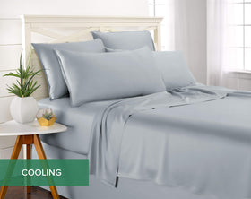 Pure Bamboo Full Sheets pillowcases with envelope closure enable tidy bed styling.